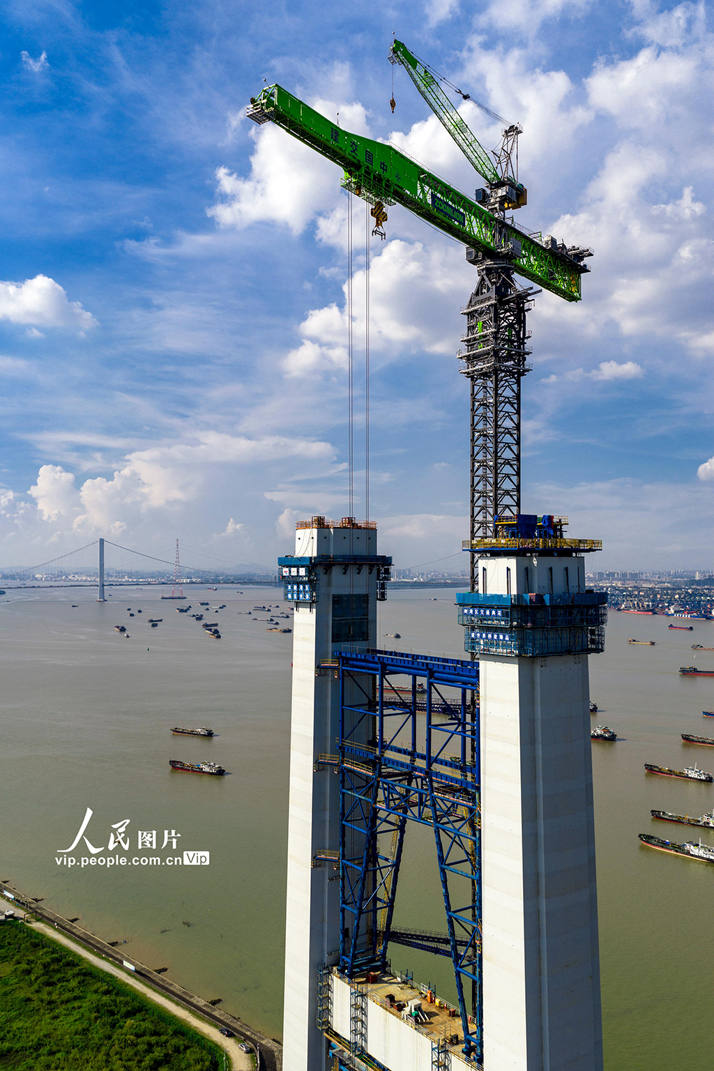 广东广州：狮子洋大桥建设正酣【2】