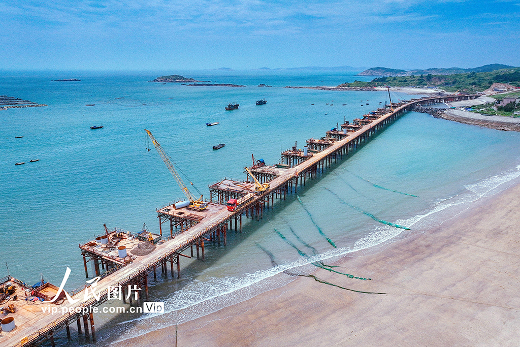 福建惠安：跨海特大桥工程建设正酣【5】