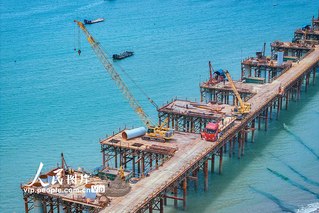 福建惠安：跨海特大桥工程建设正酣【6】