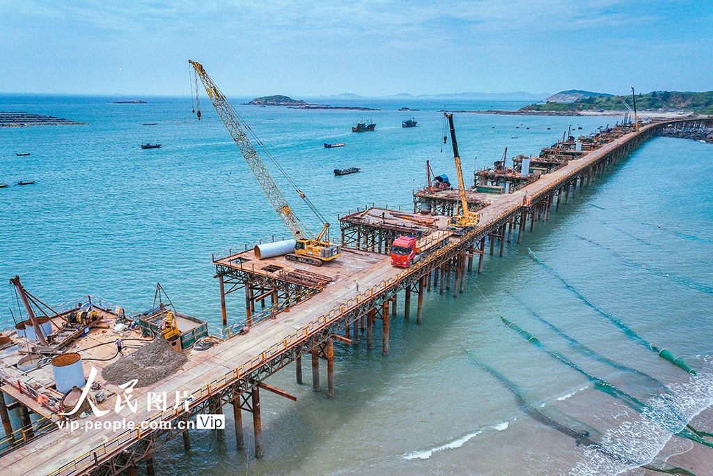 福建惠安：跨海特大桥工程建设正酣【7】
