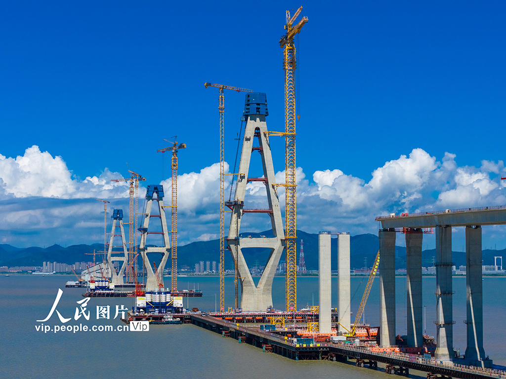 浙江舟山：六横公路大桥二期工程建设正酣【2】