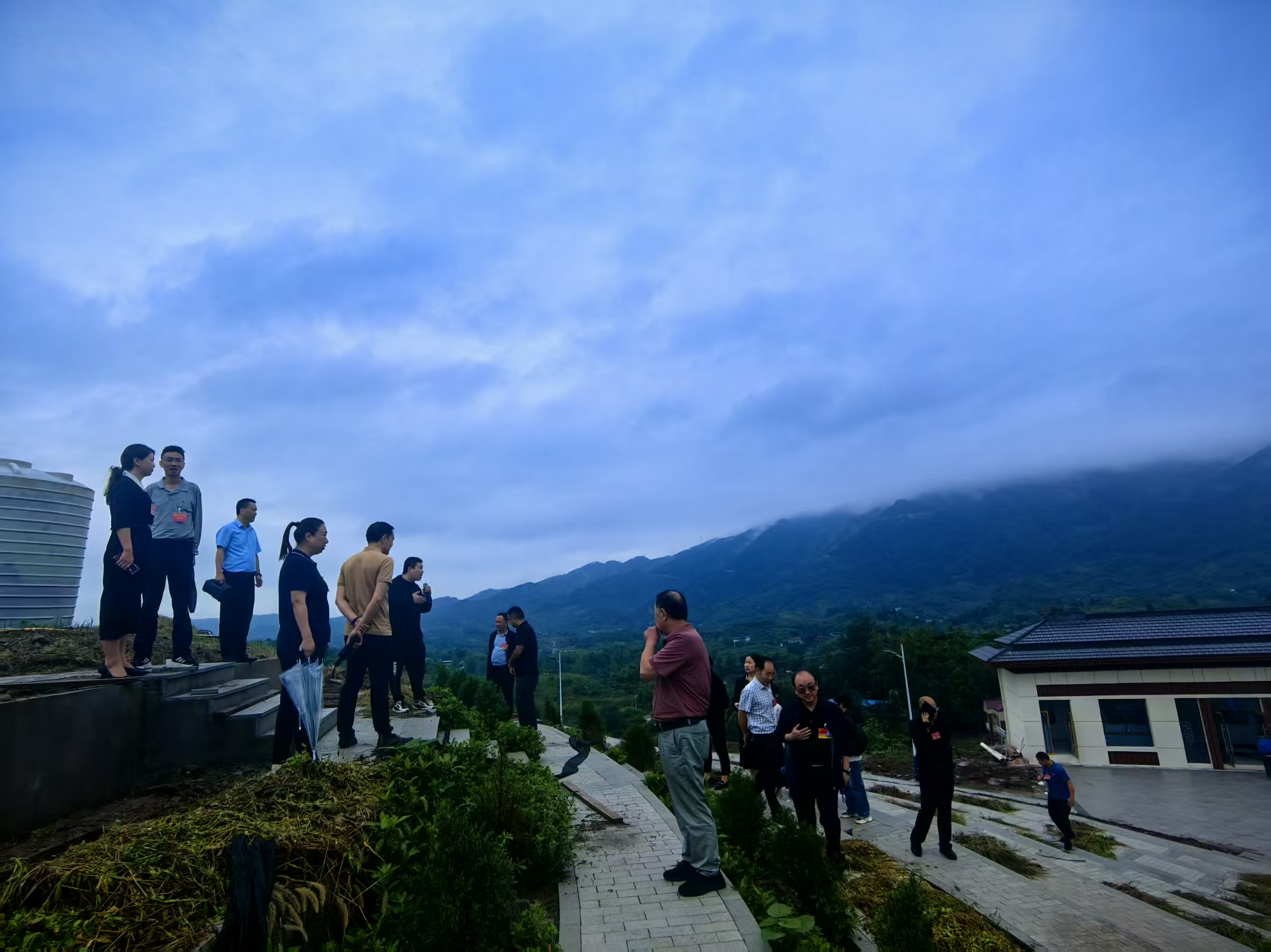 代表们在大兴镇公益性公墓建设现场监督检查.jpg