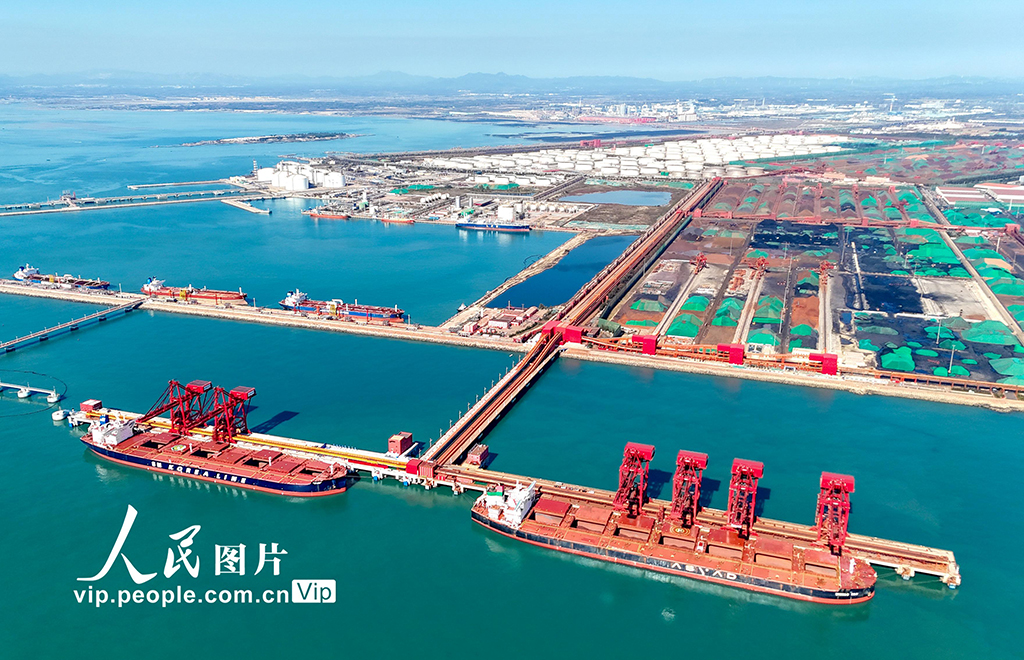 全国首个40万吨干散货数智码头在山东港口青岛港投产