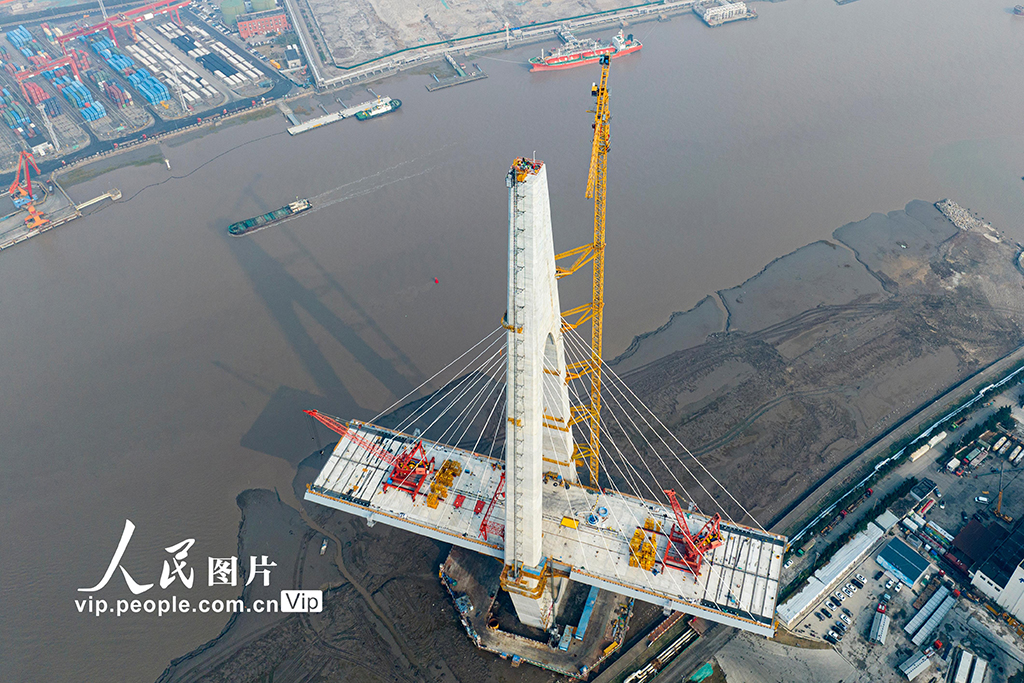 浙江宁波：甬江特大桥建设有序推进【2】