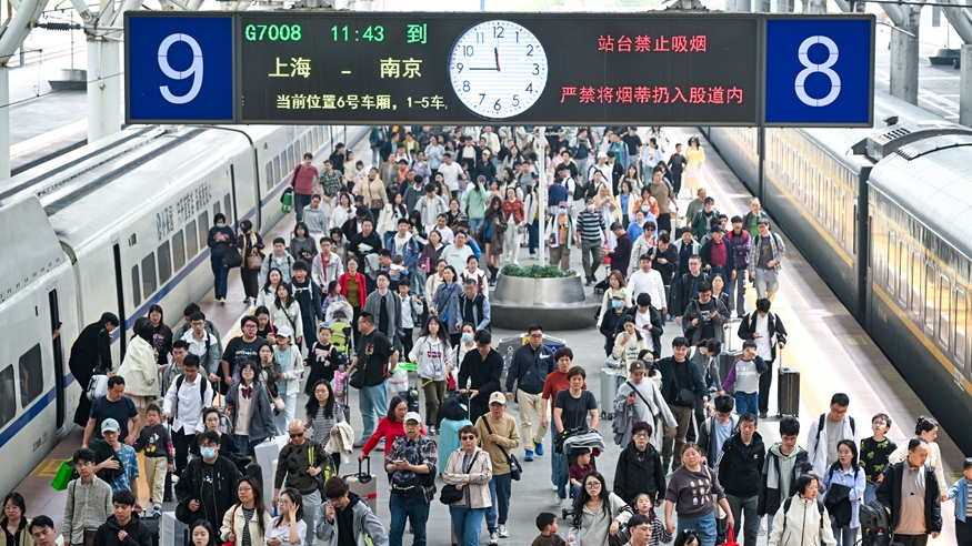 全国铁路迎来清明假期返程客流高峰
