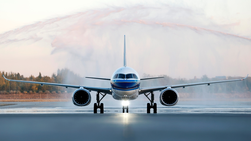 C919国产大飞机 联通中西部空中交通